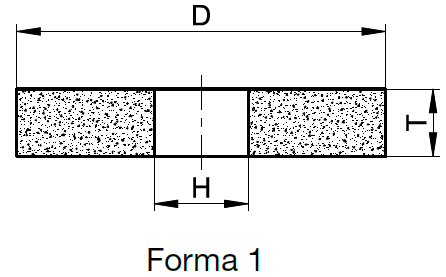 Schema tecnico mola ravvivatura utensili Tyrolit forma 1