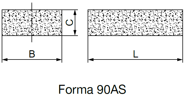 Schema tecnico pietra affilatura Tyrolit